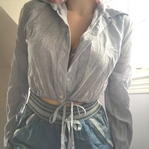 Brandy Melville Cropped Stripped Top